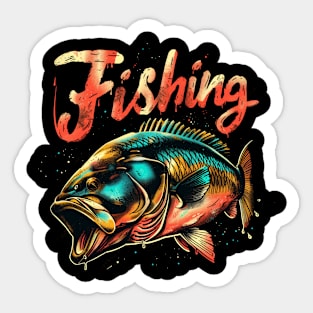 Fishing t-shirt Sticker